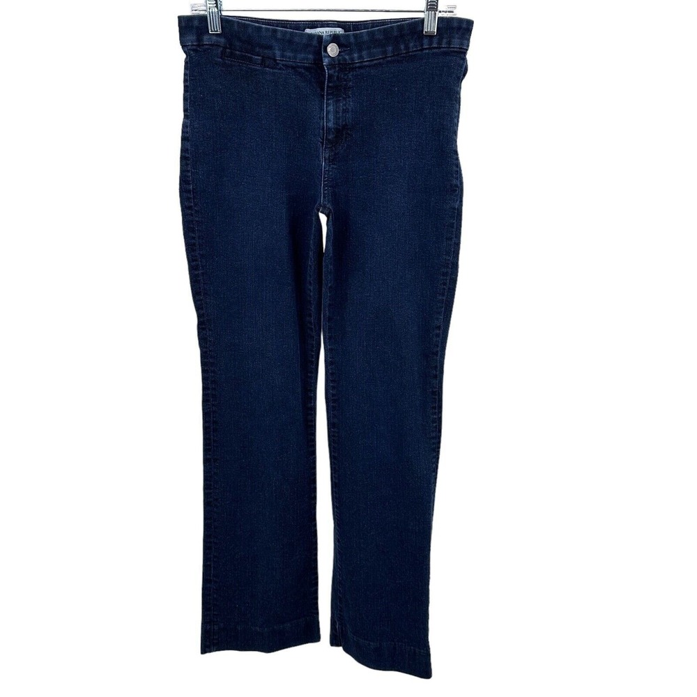 Banana Republic Trouser Premium Denim Dark Straight Leg Jeans Blue Women Size 28
